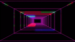 Neon Glitch Shapes - Colorful Tunnel